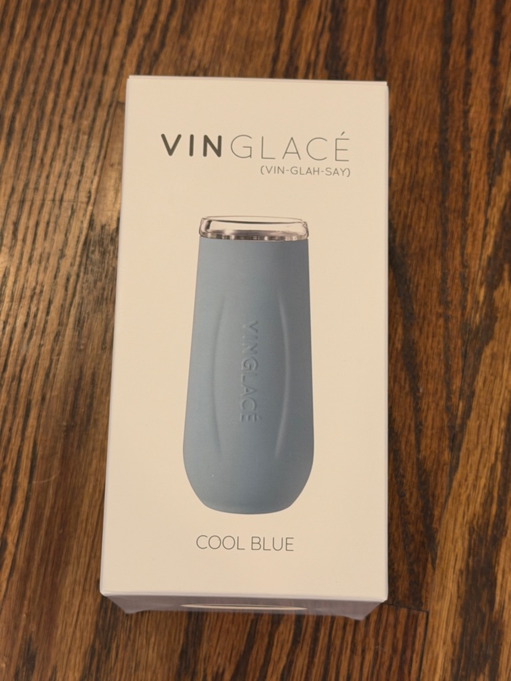 VINGLACÉ
The Champagne Flute Insulated Wine Tumbler in Cool Blue New in Box